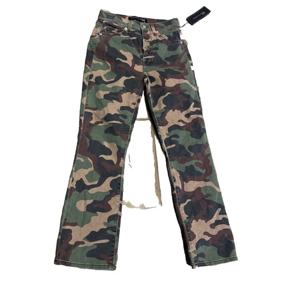 NWT $298 Veronica Beard Carly Kick Flare High Rise Jeans Camo Women's 26 - Picture 4 of 8